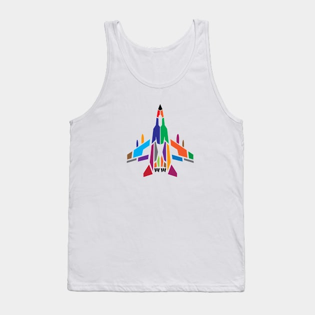 Colorful Fighter Tank Top by WheelsMade